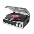 Jensen Audio 3 Speed Stereo Turntable W/Built-In Speakers & Speed Adjustment (Black)